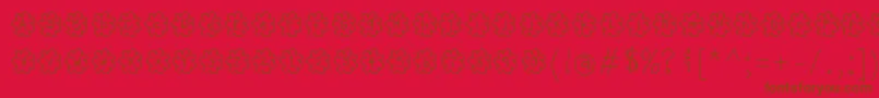 HelloPopcorn Font – Brown Fonts on Red Background