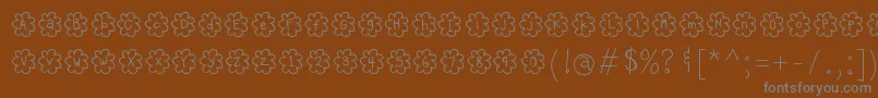 HelloPopcorn Font – Gray Fonts on Brown Background