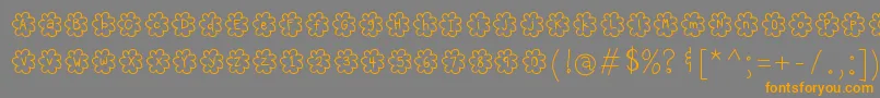 HelloPopcorn Font – Orange Fonts on Gray Background