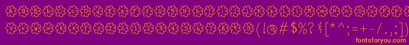 HelloPopcorn Font – Orange Fonts on Purple Background