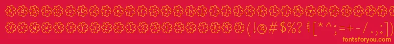 HelloPopcorn Font – Orange Fonts on Red Background