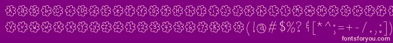 HelloPopcorn Font – Pink Fonts on Purple Background