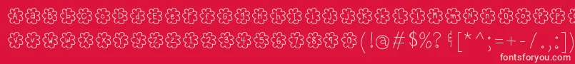 HelloPopcorn Font – Pink Fonts on Red Background