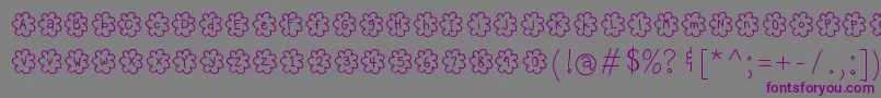 HelloPopcorn Font – Purple Fonts on Gray Background