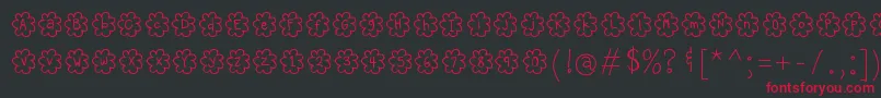 フォントHelloPopcorn – 黒い背景に赤い文字