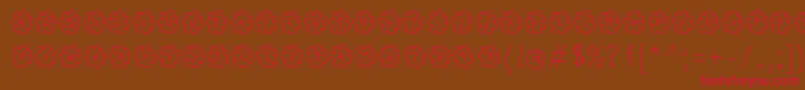 HelloPopcorn Font – Red Fonts on Brown Background