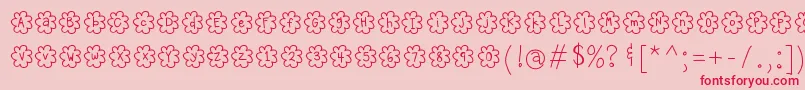 HelloPopcorn Font – Red Fonts on Pink Background