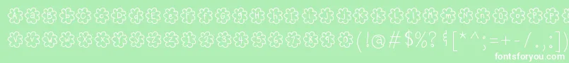 HelloPopcorn Font – White Fonts on Green Background