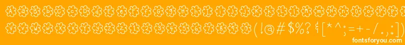 HelloPopcorn Font – White Fonts on Orange Background