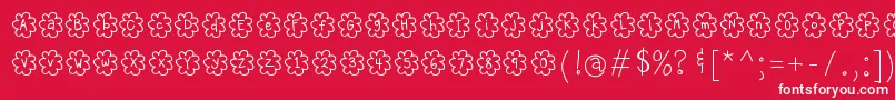 HelloPopcorn Font – White Fonts on Red Background
