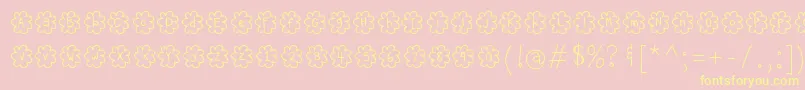 HelloPopcorn Font – Yellow Fonts on Pink Background