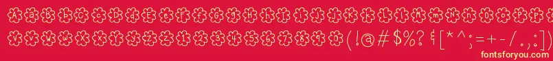 HelloPopcorn Font – Yellow Fonts on Red Background