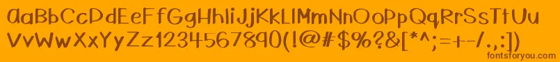 More about HelloRaleigh Font HelloRaleigh Font – Brown Fonts on Orange Background