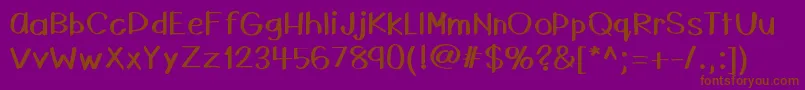HelloRaleigh Font – Brown Fonts on Purple Background