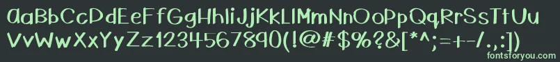 HelloRaleigh Font – Green Fonts on Black Background