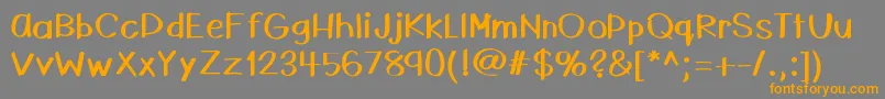 HelloRaleigh Font – Orange Fonts on Gray Background