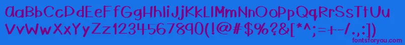 HelloRaleigh Font – Purple Fonts on Blue Background