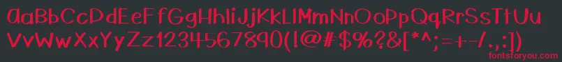HelloRaleigh Font – Red Fonts on Black Background