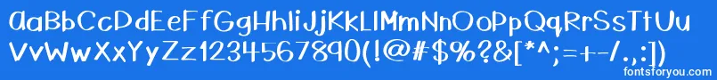 HelloRaleigh Font – White Fonts on Blue Background