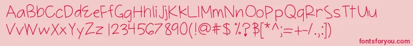 HelloRamona Font – Red Fonts on Pink Background