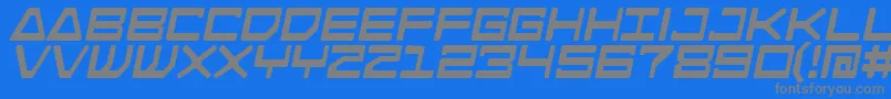 AndroidnationB-Schriftart – Graue Schriften auf blauem Hintergrund