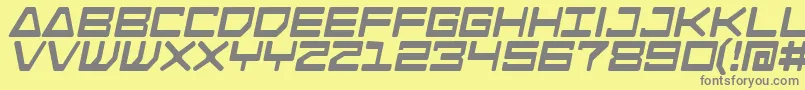 Fonte AndroidnationB – fontes cinzas em um fundo amarelo