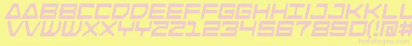 AndroidnationB Font – Pink Fonts on Yellow Background