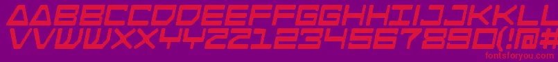 AndroidnationB Font – Red Fonts on Purple Background