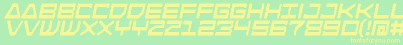 AndroidnationB Font – Yellow Fonts on Green Background