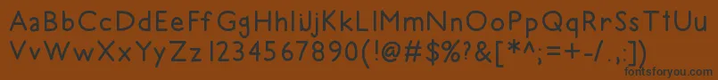 HelloRecess Font – Black Fonts on Brown Background