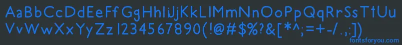 HelloRecess Font – Blue Fonts on Black Background