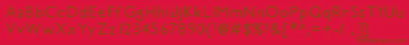 HelloRecess Font – Brown Fonts on Red Background