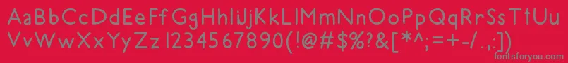 フォントHelloRecess – 赤い背景に灰色の文字