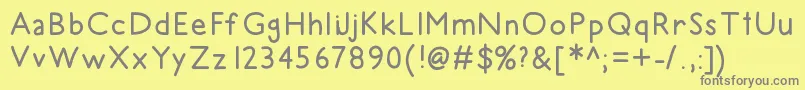 HelloRecess Font – Gray Fonts on Yellow Background