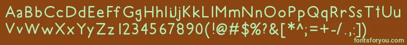 Шрифт HelloRecess – зелёные шрифты на коричневом фоне