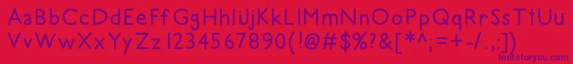 HelloRecess Font – Purple Fonts on Red Background