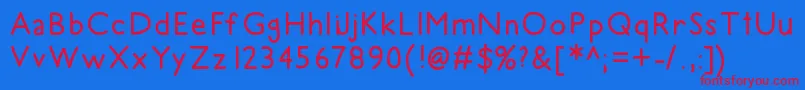 HelloRecess Font – Red Fonts on Blue Background