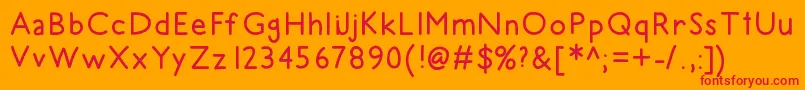 HelloRecess Font – Red Fonts on Orange Background