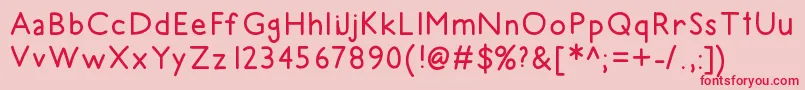 HelloRecess Font – Red Fonts on Pink Background