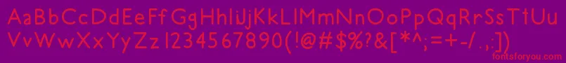 HelloRecess Font – Red Fonts on Purple Background