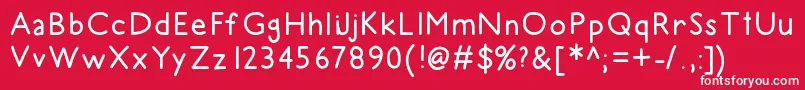 HelloRecess Font – White Fonts on Red Background