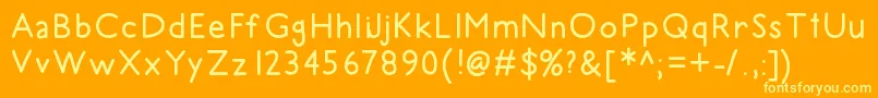 フォントHelloRecess – オレンジの背景に黄色の文字