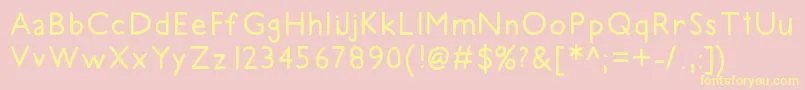 HelloRecess Font – Yellow Fonts on Pink Background