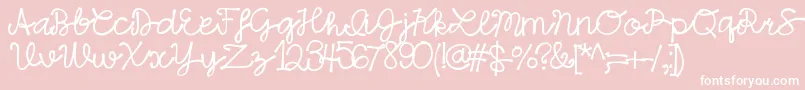 HelloSansaNorth Font – White Fonts on Pink Background