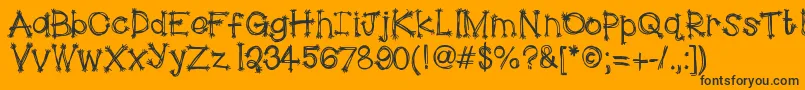HelloScarecrow Font – Black Fonts on Orange Background