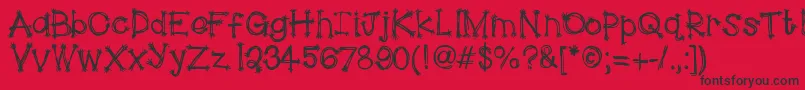 HelloScarecrow Font – Black Fonts on Red Background