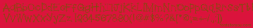 HelloScarecrow Font – Brown Fonts on Red Background