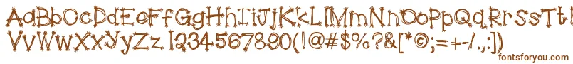 Шрифт HelloScarecrow – коричневые шрифты на белом фоне