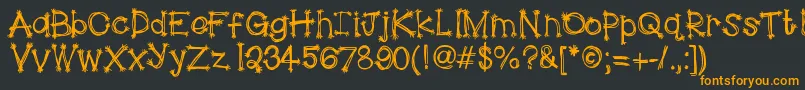 HelloScarecrow Font – Orange Fonts on Black Background