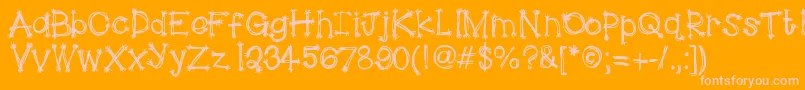 HelloScarecrow Font – Pink Fonts on Orange Background